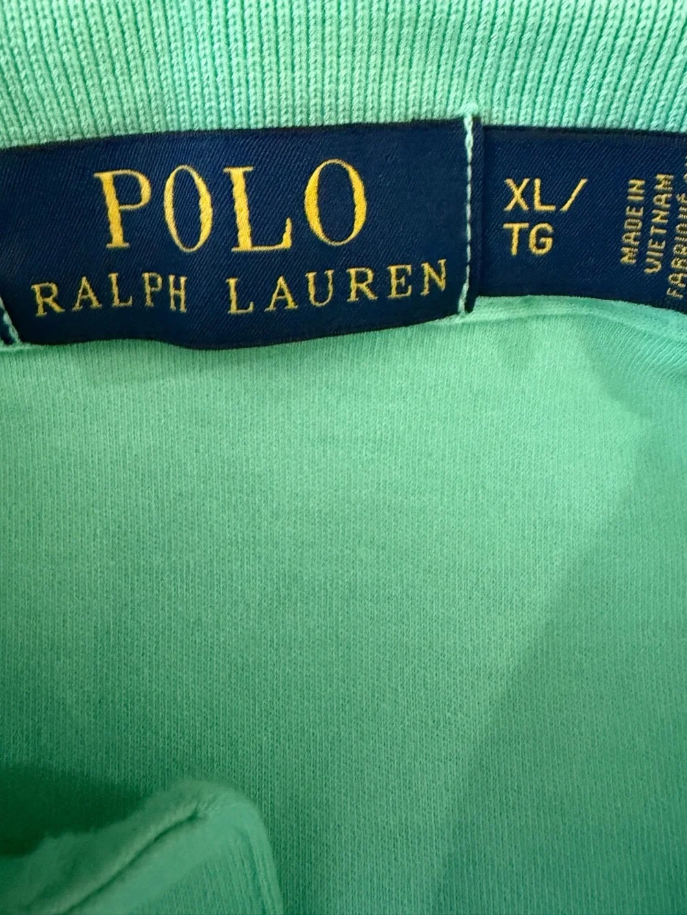 Polo by Ralph Lauren Mint Green Classic Polo Pink Pony Shirt XL